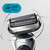 Electric Shaver, Series 7, Silver with precision trimmer attachment and travel case, 7020s