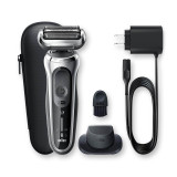 Electric Shaver, Series 7, Silver with precision trimmer attachment and travel case, 7020s