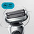 Electric Shaver, Series 7, Silver with precision trimmer, beard trimmer attachments, and travel case, 7025s