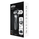 Electric Shaver, Series 7, Silver with precision trimmer attachment and travel case, 7020s