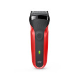 Electric Shaver, Series 3, Red with protection cap, 300s