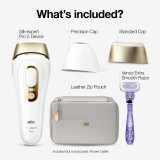 Braun Silk·expert Pro 5 IPL: Alternative to Laser Hair Removal with 2 Caps and Leather Pouch, PL5157