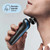 Electric Shaver, Series 6, Blue with precision trimmer attachment, travel case, and charging stand, 6040cs