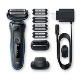 Electric Shaver, Series 5, Blue with precision trimmer and stubble beard attachments, 5035s