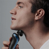 Electric Shaver, Series 6, Blue with SmartCare center, precision trimmer attachment, and travel case, 6072cc