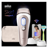 Braun Skin i·expert Smart IPL: At Home Alternative to Laser Hair Removal with 3 Caps and Leather Pouch, PL7243