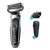 Electric Shaver, Series 7, Silver with precision trimmer, beard trimmer attachments, and travel case, 7025s