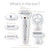 Epilator, Silk·épil 9 Flex, White/Gold with 6 extras including shaver head, trimmer cap, and body exfoliation brush attachment, SES 9030 3D